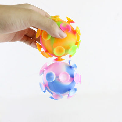 Multi farbiger Baby-Silikon-Spielwaren-Saugnapf-Ball für Kinderpartei