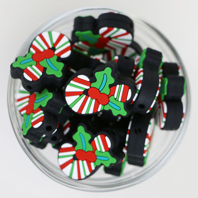Fokale freie Eco freundliche DIY des kundenspezifischen Weihnachtssilikons Perlen der Perlen BPA für Stift keychains