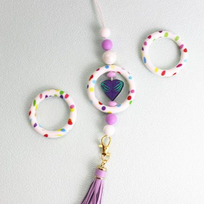 Silikon druckte O Ring Beads für alle Schlüsselkette der Leute-Verwendung DIY oder andere Dekoration