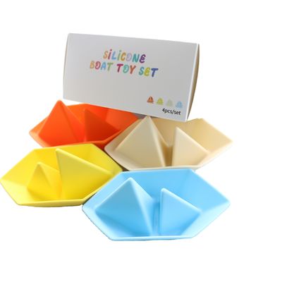 Neue Ankunft BPA-sichere Silikonbad Boot Spielzeug leicht zu reinigen Kinder spielen Bad Spielzeug Bildung Silikonbad Jungen