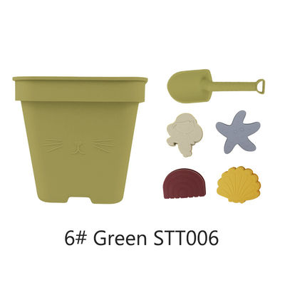 Großhandel-Silikon-Baby-Toy Bucket Set Beach Toy-Kindersand, der Form-Duschstrand-Eimer-Spielzeug spielt