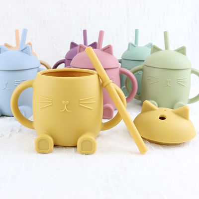Tragbare Nahrungsmittelgrad-Silikon-Kinder höhlen nicht giftige Cat Style For Infant Training