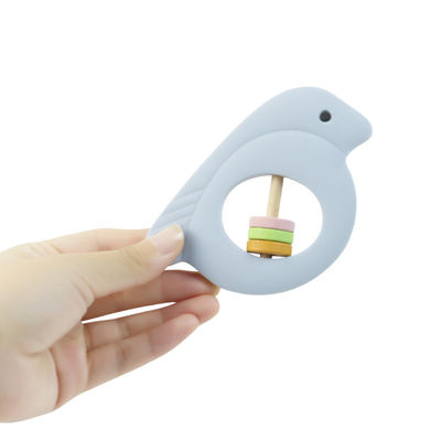 Vogel-Form-Silikon-Baby-Geklapper mit freundlichem Material multi Farbe-Eco