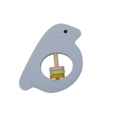 Vogel-Form-Silikon-Baby-Geklapper mit freundlichem Material multi Farbe-Eco