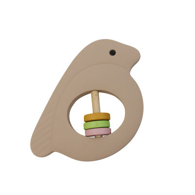 Vogel-Form-Silikon-Baby-Geklapper mit freundlichem Material multi Farbe-Eco