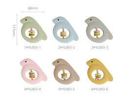 Vogel-Form-Silikon-Baby-Geklapper mit freundlichem Material multi Farbe-Eco