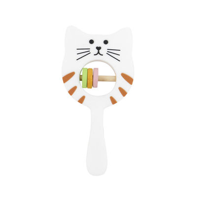 Kitty Shape Food Grade Silicone-Geklapper Beißring für Baby-Kleinkind