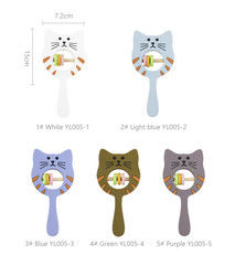 Kitty Shape Food Grade Silicone-Geklapper Beißring für Baby-Kleinkind
