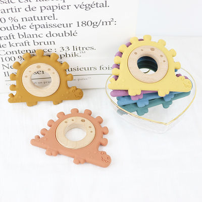 Multi Farbsilikon-Kinderhölzerne Spielwaren-Manschette für Kind