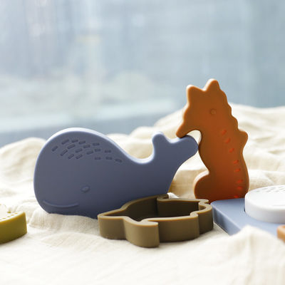 Seeozean-Tier-Silikon-Puzzlespiel, pädagogisches Montessori-Baby-Puzzlespiel