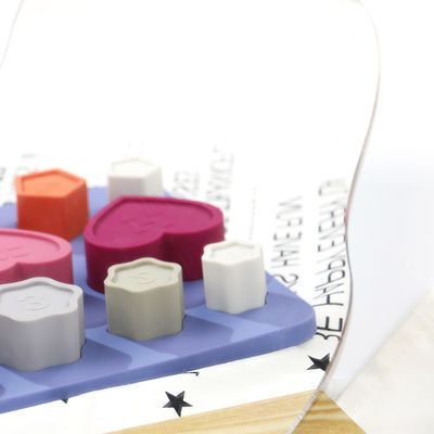 Baby-Kleinkind-Silikon-Puzzlespiel nicht giftig mit Stern-Herz-Blumen-Form