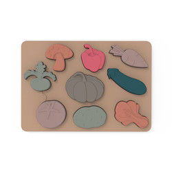Gemüse formt Montessori, den Nahrungsmittelgrad-Silikon-Material Puzzle