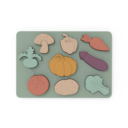 Gemüse formt Montessori, den Nahrungsmittelgrad-Silikon-Material Puzzle