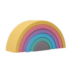 Kundengebundenes weiches Silikon spielt den Regenbogen, der für das pädagogische Baby stapelt