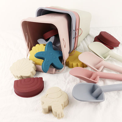 Unisexbaby-Silikon-Spielwaren, Silikon-Strand-Eimer stellten mit besonders anfertigen Logo ein