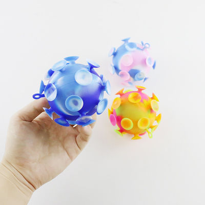 Multi farbiger Baby-Silikon-Spielwaren-Saugnapf-Ball für Kinderpartei