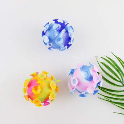 Multi farbiger Baby-Silikon-Spielwaren-Saugnapf-Ball für Kinderpartei