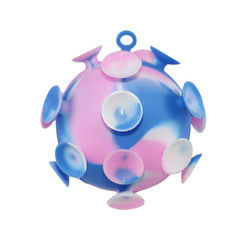 Multi farbiger Baby-Silikon-Spielwaren-Saugnapf-Ball für Kinderpartei