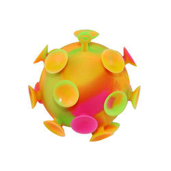 Multi farbiger Baby-Silikon-Spielwaren-Saugnapf-Ball für Kinderpartei