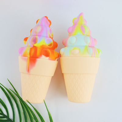 bunte Eiscreme Beißring des Silikon-3D für Baby-Entspannungs-Psychologie