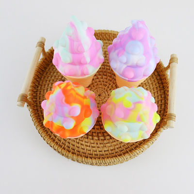 bunte Eiscreme Beißring des Silikon-3D für Baby-Entspannungs-Psychologie
