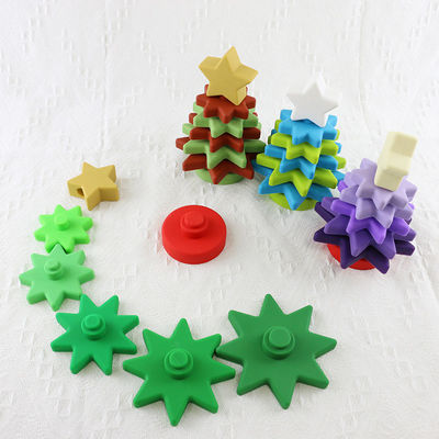 Babe Soft Silicone Stacking Rings blockiert mit Weihnachtsbaum-Form
