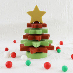 Babe Soft Silicone Stacking Rings blockiert mit Weihnachtsbaum-Form