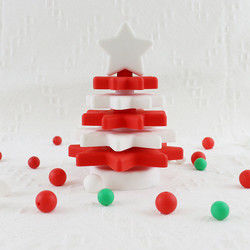 Babe Soft Silicone Stacking Rings blockiert mit Weihnachtsbaum-Form