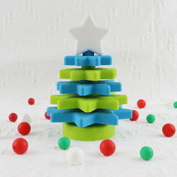 Babe Soft Silicone Stacking Rings blockiert mit Weihnachtsbaum-Form