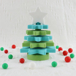 Babe Soft Silicone Stacking Rings blockiert mit Weihnachtsbaum-Form
