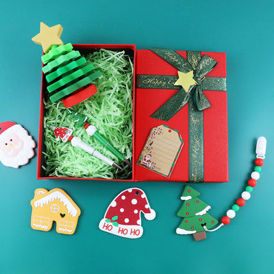 Baby-Silikon-Spielwaren BPA freie, Weihnachtsbaum-Stapler für Kinder Beißring