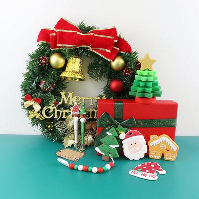 Baby-Silikon-Spielwaren BPA freie, Weihnachtsbaum-Stapler für Kinder Beißring