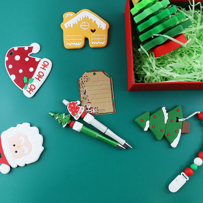 Baby-Silikon-Spielwaren BPA freie, Weihnachtsbaum-Stapler für Kinder Beißring