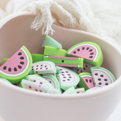 Rote Wassermelonen-geformtes Silikon bördelt Weiche für Baby-Dentition