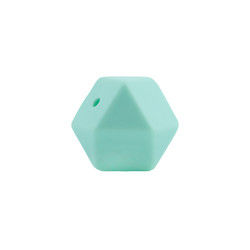freundliche Sicherheit 17mm Hexagon-Silikon-Zahnenperle Eco kaubar für Baby-Dentition