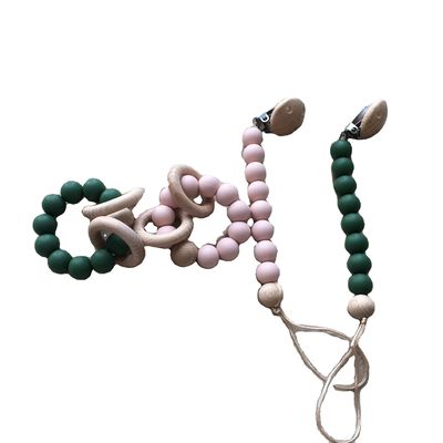 Kundengebundenes Silikon-Zahnenperlen-Armband für das Säuglingsbaby-Kinderspielen