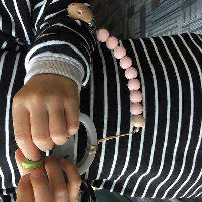 Kundengebundenes Silikon-Zahnenperlen-Armband für das Säuglingsbaby-Kinderspielen