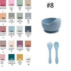 Moderner Stil Silikonspeise Set, BPA-freies Baby Silikon Teller Schüssel Tasse Schüssel Löffel Gabel Fütterung Set