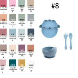 Moderner Stil Silikonspeise Set, BPA-freies Baby Silikon Teller Schüssel Tasse Schüssel Löffel Gabel Fütterung Set