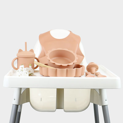 5 PC gleiten nicht Baby-Fütterungssilikon einstellten wasserdichtes BPA frei für Kinder
