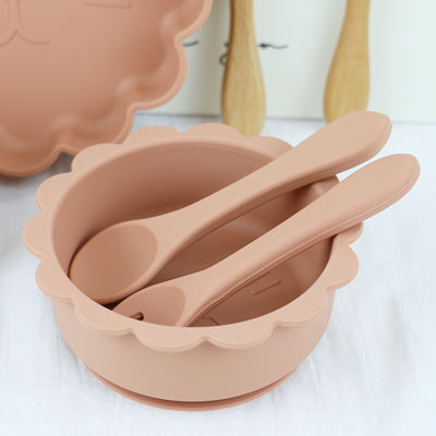 5 PC gleiten nicht Baby-Fütterungssilikon einstellten wasserdichtes BPA frei für Kinder