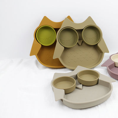 Owl Shape Silicone Baby Suction überziehen nicht giftiges BPA, das mit Pantone-Farbe frei ist
