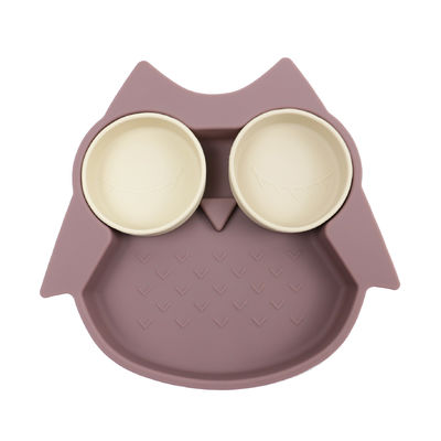 Owl Shape Silicone Baby Suction überziehen nicht giftiges BPA, das mit Pantone-Farbe frei ist