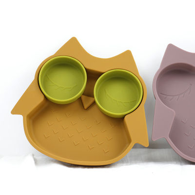 Owl Shape Silicone Baby Suction überziehen nicht giftiges BPA, das mit Pantone-Farbe frei ist