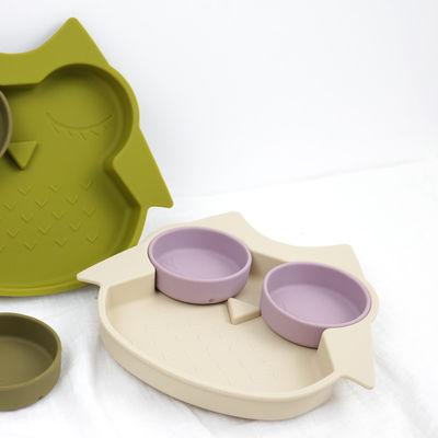 Owl Shape Silicone Baby Suction überziehen nicht giftiges BPA, das mit Pantone-Farbe frei ist