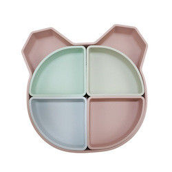Bär Panda Shape Toddler Silicone Plates stellte nicht giftiges Eco freundlich ein