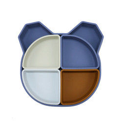 Bär Panda Shape Toddler Silicone Plates stellte nicht giftiges Eco freundlich ein