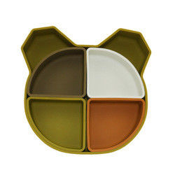 Bär Panda Shape Toddler Silicone Plates stellte nicht giftiges Eco freundlich ein