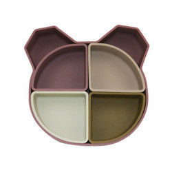 Bär Panda Shape Toddler Silicone Plates stellte nicht giftiges Eco freundlich ein