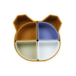 Bär Panda Shape Toddler Silicone Plates stellte nicht giftiges Eco freundlich ein